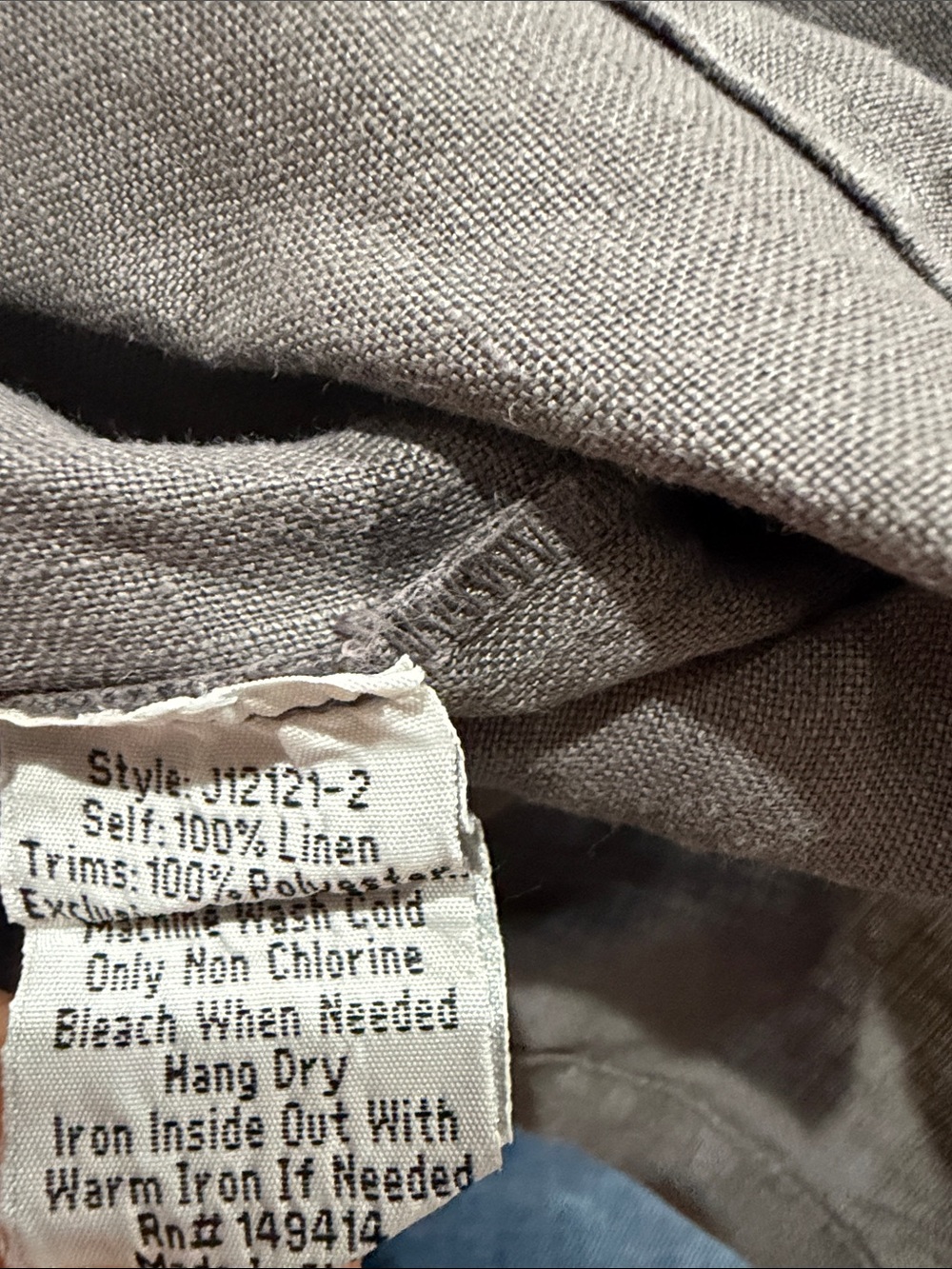 Johnny Was women’s gray embroidered linen top Size Large - Picture 8 of 8